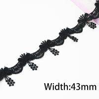 ；‘。、’ (1 Yards/Lot) Black Lace Jewelry Patchwork Material Rion Underwear Handmade DIY Sewing Garment Accessories Lace Fabric