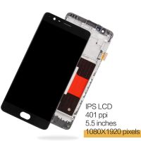 จอแสดงผล LCD Contact Screen Digitizer Assembly สำหรับ Oneplus 3 3T A3000 1 3 1 3T พร้อมเครื่องมือซ่อมสีดำพร้อมกรอบ