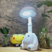 White Cartoon Led Night Light Chargeable Energy saving Desk Lamp Eye Protection Table Lamp Study Light Children 39;s Gift Luminaria