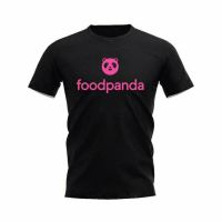 Food panda เสื้อยืด เกรดพรีเมี่ยม Cotton 100% สกรีนแบบเฟล็ก PU สวยสดไม่แตกไม่ลอก ส่งด่วนทั่วไทย  DX6K