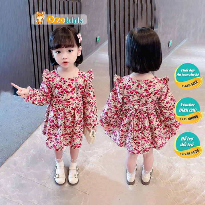 Váy xòe bé gái LOBY dài tay cho mùa thu V0401112 (8 tháng - 7 tuổi ...