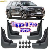 4X แผ่นบังโคลนรถสำหรับ Chery Tiggo 8 Pro Plus บังโคลนหน้าหลัง2020 2021บังโคลนแผ่นกันกระเซ็นยางยางล้ออุปกรณ์เสริมรถยนต์