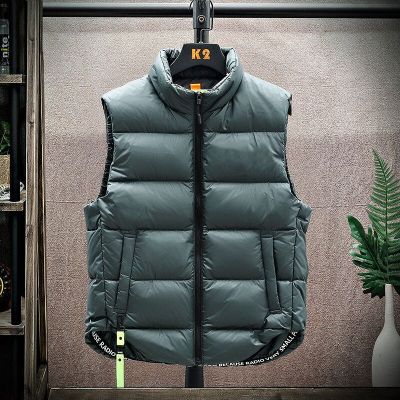 ZZOOI Mens Down Vest Winter Warm White Duck Down Puffy Padded Waistcoat Fashionable Windproof Thick Jacket Outwear Male Clothes