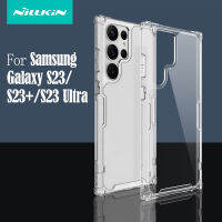 Nillkin สำหรับ Samsung Galaxy S23เคสอัลตร้าเคสธรรมชาติโปรทีพียูโปร่งใสปลอกหุ้มขอบสำหรับ Samsung Galaxy S23 S23 + บวกบั๊มเปอร์