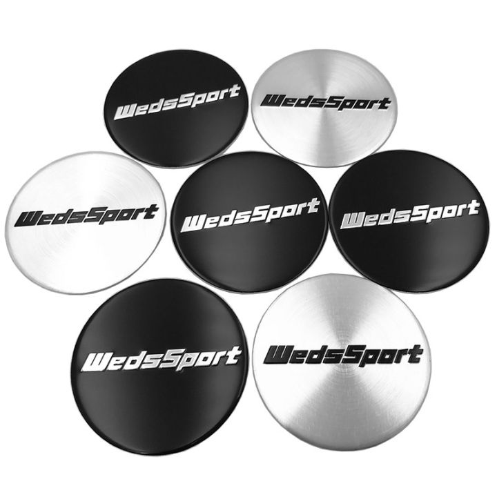 CarDIY (4PCS) 45MM WedsSport Car Sport Rim Wheel Center Cap Sticker