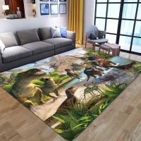 Animal Jungle Dinosaur Mat Flannel Carpet Kids Room Floor Mat Home Decor Carpet for Living Room Bedroom Sofa Area Rug Alfombras
