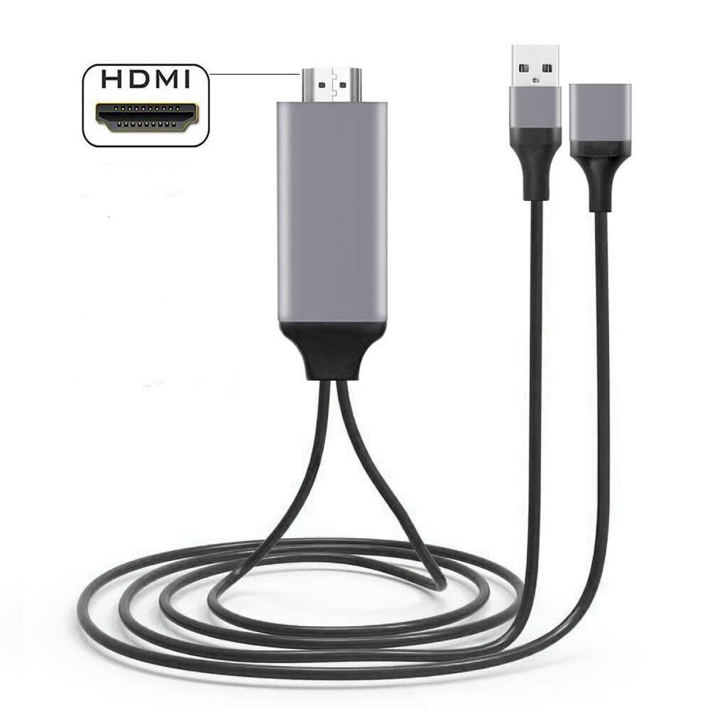 3 Dalam 1 Telefon untuk Hdmi Kabel Mirroring Skrin Telefon Bimbit untuk Tv hd Yang Serasi Projektor Tv Audio Video Adapter Penukar Resousi 1080P untuk Saya/Telefon Saya/Pad dan Android peranti