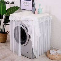 Lace Ruffles Automatic Washing Machine Cover Sunscreen Dust-proof Cases Household Cloth Dryer Roller Washer Protector Decoration Washer Dryer Parts  A