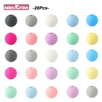 【DT】hot！ 20pcs 15mm Baby Silicone Beads Food Grade BFA Round Threaded Teething Teethers Necklace Accessories