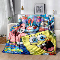 S-SpongeBob การ์ตูน Patrick Star Soft Plush ผ้าห่ม Flannel ผ้าห่มโยนผ้าห่มสำหรับห้องนั่งเล่นห้องนอนเตียงโซฟาเด็ก