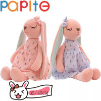 Papite【พร้อมส่ง】ของเล่นตุ๊กตากระต่ายหูยาวน่ารัก1ชิ้นตุ๊กตาสัตว์ยัดไส้นุ่มสำหรับเด็กกระต่ายนอน Mate ตุ๊กตาของเล่นตุ๊กตาสัตว์