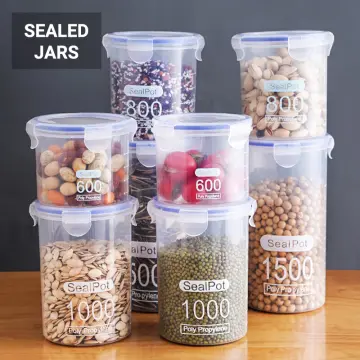 460-1800ml Sets Stackable Kitchen Sealed Jar Plastic Food Storage