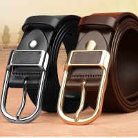 ▼✠卐  Leather Mens Buckle Jeans Cowskin Belts Business Cowboy Waistband Male Fashion Designer