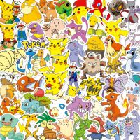 50PCS Anime Pokemon Stickers Pikachu Kawaii Waterproof Skateboard Guitar Laptop Travel Luggage Cartoons Sticker Girl Kids Toys