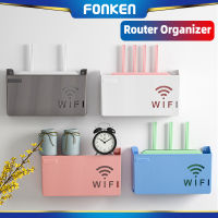 FONKEN กล่องเก็บของเราเตอร์,กล่องเก็บกล่องพลาสติกเอบีเอสสายเคเบิลที่แขวนผนัง Wifi ไร้สายที่เก็บสายไฟกล่องจัดของเราเตอร์