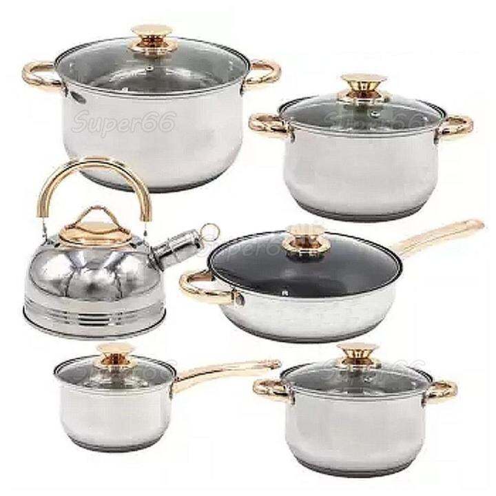 Kaisa Villa 12 Piece Stainless Steel Induction Cookware Set Lazada PH