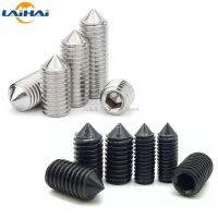 ❡❀₪ 50x M2 M2.5 M3 M4 M5 M6 DIN914 304stainless Black grade 12.9 steel Hex Hexagon Socket Cone Point Grub Set Screw Tapered End Bolt