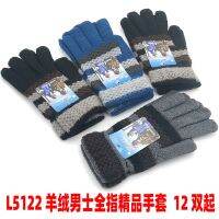 [COD] L5122 Cashmere Mens Gloves Korean Student Wool Warm Outdoors