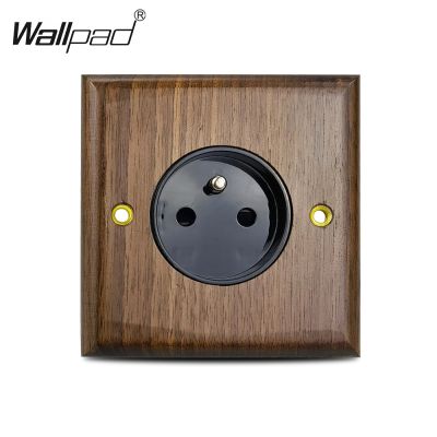 【NEW Popular】 FrenchReal Wood Design เบลเยียมโปแลนด์ Wallpad ไฟฟ้า110-V-250V 16AOutlet