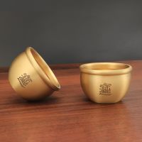 【cw】 Lucky Fortune Jar Office And Home Feng Shui Copper Ornaments Copper Ashtray Copper Fortune Jar Cornucopia