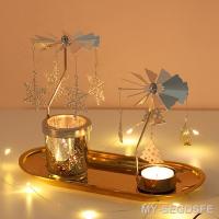 【hot】▼♟❁ Candlestick Table Rotating Ornament 2021 Navidad Xmas