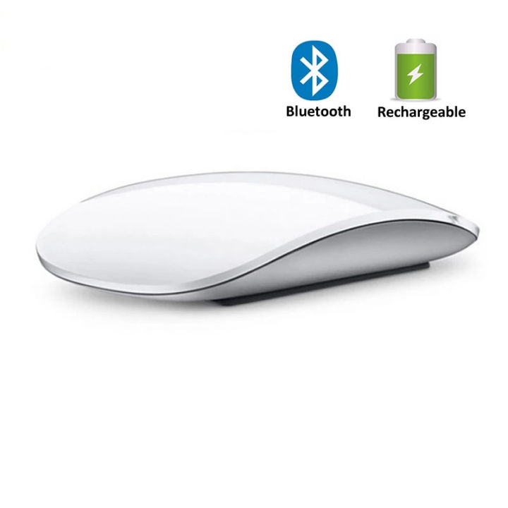 Bluetooth 5.0 Wireless Mouse Rechargeable Silent Multi Arc Touch Mice  Ultra-thin Magic Mouse For Laptop Ipad Mac PC Macbook