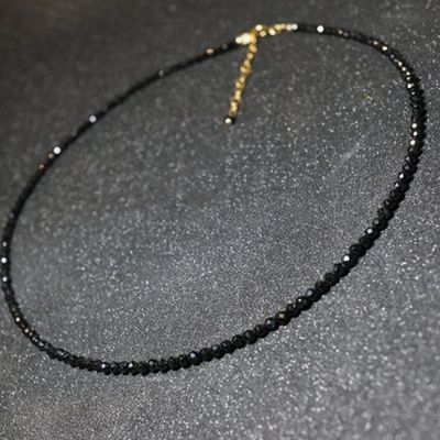 JDY6H Summer Handmade Black Blue Crystal Beads Clavicle Chain Women Necklace Female Party Jewelry Gift Accessories Choker Collar