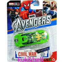 KUKTOY โมเดลรถเหล็ก รถเหล็กลวดลาย AVENGERS Mini Car Scale 1:42