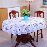 1Pcs 137cmx182cm Thicken Oval Pastoral Style Wave lace PVC waterproof Anti-oil tablecloth homeho table cover decoration