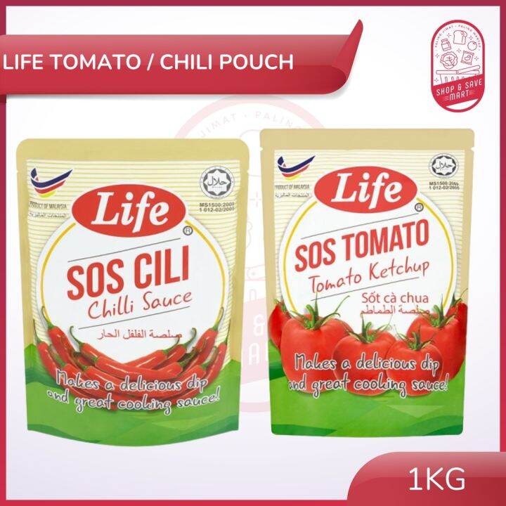 Life Chili Sauce / Tomato Sauce Pouch Refill Pack 1KG (Type Chili