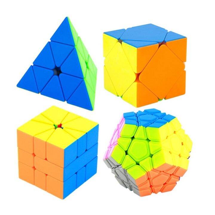 ecube-moyu-meilong-skewb-bundle-set-gift-magic-carbon-cubing-classroom-4pcs-packing-cubes-speed-cube-puzzle-educational-toys