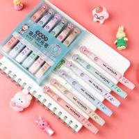 hot！【DT】 6 pcs/pack Kawaii Claw Color Highlighters Markers Fluorescent Stationery School Supplies