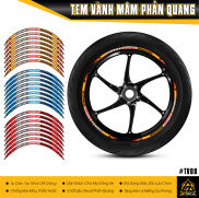Tem Vành Xe Lửa TV08 Decal Dán Mâm Xe Chất Liệu Phản Quang & PVC Chống Nước
