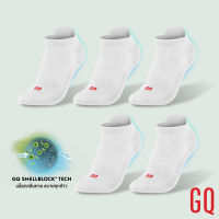 GQ SMELLBLOCK™ Socks Every Day Ankle ถุงเท้าบล็อกกลิ่น ถุงเท้าหุ้มข้อ รุ่นอเวรี่เดย์ สีขาว แพ็ค 5