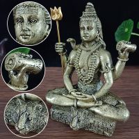 Bronze Color Shiva Statue Hindu Ganesha Vishnu Buddha Figurine Sculpture Room Office Home Decoration India God Feng Shui Crafts