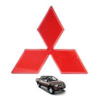 โลโก้ท้ายฝากระโปรง  LOGO จำนวน 1ชิ้น สีแดง  Mitsubishi Triton มิตซูบิชิ ไทรทัน 2 ประตู 4ประตู ปี 2005 2006 2007 2008 2009 2010 2011 2012 2013 ไททัน  สินค้าราคาถูก คุณภาพดี Red Rear Logo Emblem