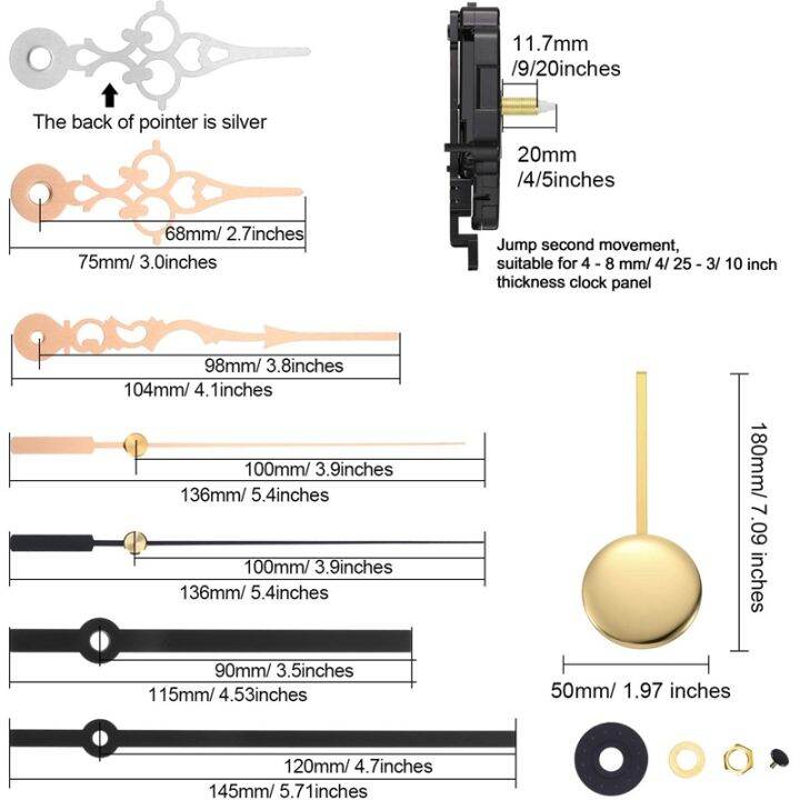 quartz-pendulum-clock-movement-diy-movement-kit-with-2-pairs-hands-pendulum-diy-mechanism-pendulum-movements-replace