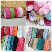 1-3.5cm 10yards/lot Mix Colorful Cotton Lace Trims Natural Cotton lace ribbon DIY COTTON FABRIC Sewing Wrapping Material Fabric  Material