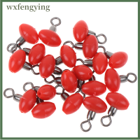 Wxfengying รอกลูกปัดหมุนข้ามเส้น20ชิ้น/ถุงรอกรูปตัวทีสไลด์ตกปลาตัวขึงเชื่อม