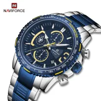 NAVIFORCE NF8017 Mens Watch Business Casual Fashion Multifunction 30M Waterproof Stainless Steel Watches for Men Quartz Watches