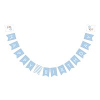 Custom Dog Theme Blue Happy Birthday Party Welcome Baby Boy Shower Banner Bunting Flags Favors Decor Party Decoration Banners Streamers Confetti