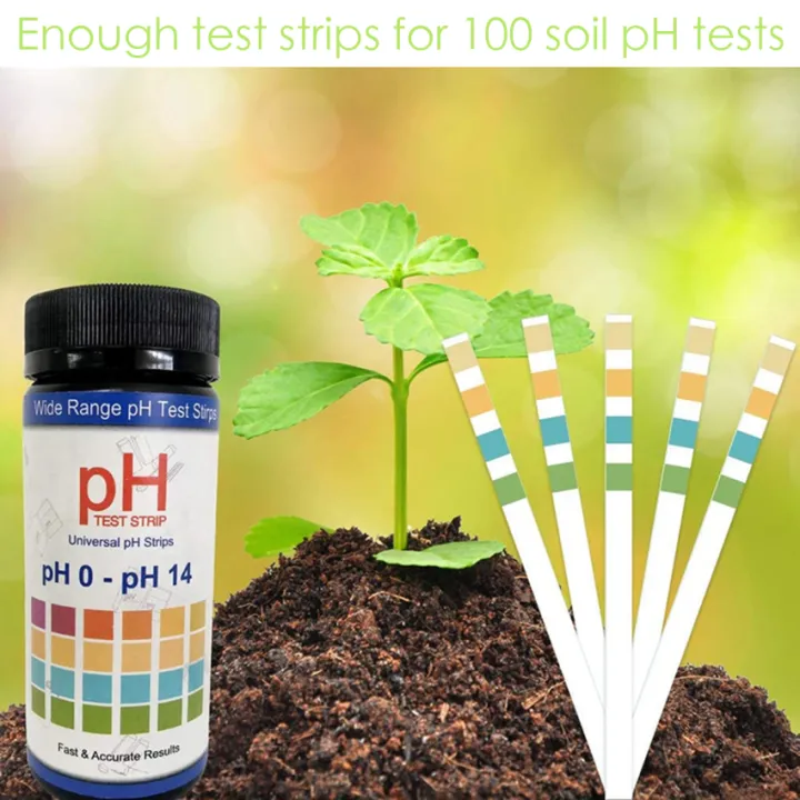 100Pcs PH Test Strip Indikator Litmus Serbaguna Bunga Tanaman Soil