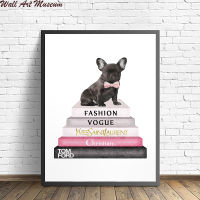 Cuadros Moderne Wandanddecoratie Grappige Honden Boek โปสเตอร์ผ้าใบ Dier Childerij รูปภาพศิลปะผนัง Voor Salonkamer 1ชิ้นมีกรอบภายในหรือไร้กรอบ (การปรับแต่งมีผ้าใบวาดภาพและกรอบ)