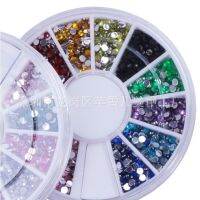 【CW】 Rhinestones DecorationsMix 12colors 2mm Glitter Flatback Wheel3d Manicure Tools Supplies