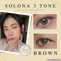 คอนแทคเลนส์ ?Solona 3 tone brown / 301? (Gaezz Secret/EOS)มีค่าสายตาสั้นถึง 700 ?สีน้ำตาลขนาดมินิตาฝรั่งสวยเซ็กซี่ขายดี