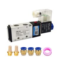 Pneumatic Electric Solenoid Valve 5 Way 2 Position 4V210-08 Control Air Gas Magnetic Valve 12V 24V AC220V 4mm-12mm Hose Fitting Valves