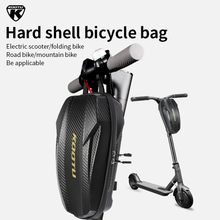 kootu-จักรยานเปลือกแข็งกันน้ำสกู๊ตเตอร์ด้านหน้ากระเป๋ามือจับกระเป๋าจักรยานเสือภูเขา-2l-ความจุขนาดใหญ่กระเป๋าจักรยาน