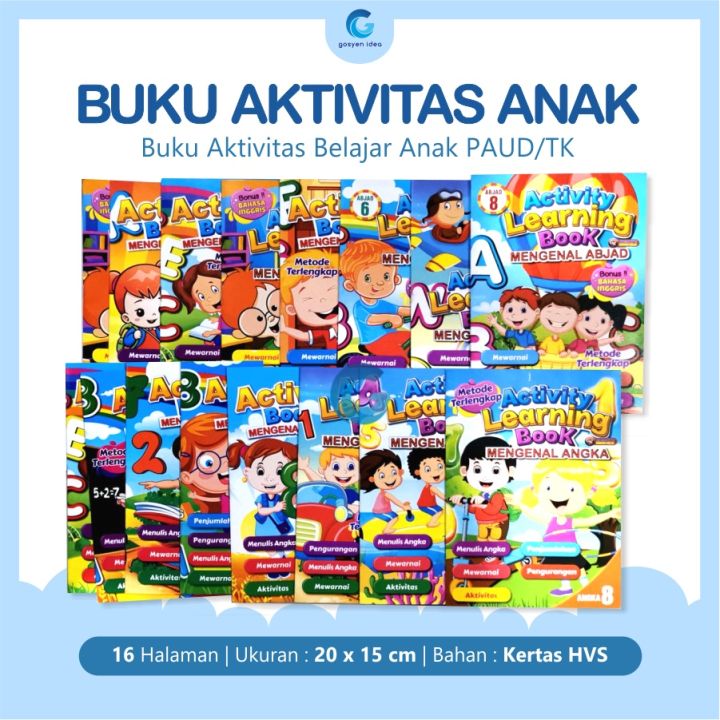 Buku Aktivitas Anak PAUD TK Activity Book Belajar Menulis Dan Berhitung ...