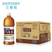 Suntory ขวดใหญ่ไร้น้ำตาล0ขวดชาอูหลงแบบกล่องเครื่องดื่มชา1.25Lx6สำหรับงานปาร์ตี้