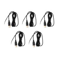 5X USB Cable Mice Line for Razer Deathadder 2013 Approx. 2.1M 5 Wires 5 Pins Black Gold Plated